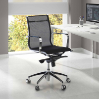 Design Bürostuhl Brenton Netz, niedrige Rückenlehne