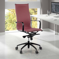 Design Bürostuhl Brenton mit hoher Rückenlehne, schwarze Struktur, Kunstleder