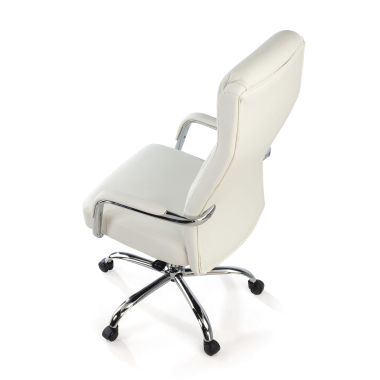chefsessel weiss deluxe kunstleder gepolsterte armlehnen 8