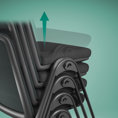 stuhl mit schreibplatte schwarz schreibtischstander netzstoff ohne armlehnen 6