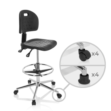 arbeitshocker schwarz hocker kunststoff ohne armlehnen 4