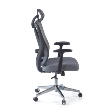 ergonomischer burostuhl grau matrix netzstoff bewegliche armlehnen lordosenstutze kopfstutze 7