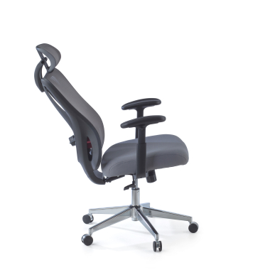 ergonomischer burostuhl grau matrix netzstoff bewegliche armlehnen lordosenstutze kopfstutze 4