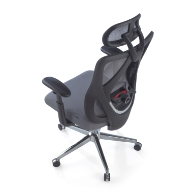 ergonomischer burostuhl grau matrix netzstoff bewegliche armlehnen lordosenstutze kopfstutze 9