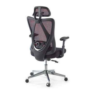ergonomischer burostuhl rot matrix netzstoff bewegliche armlehnen lordosenstutze kopfstutze 9