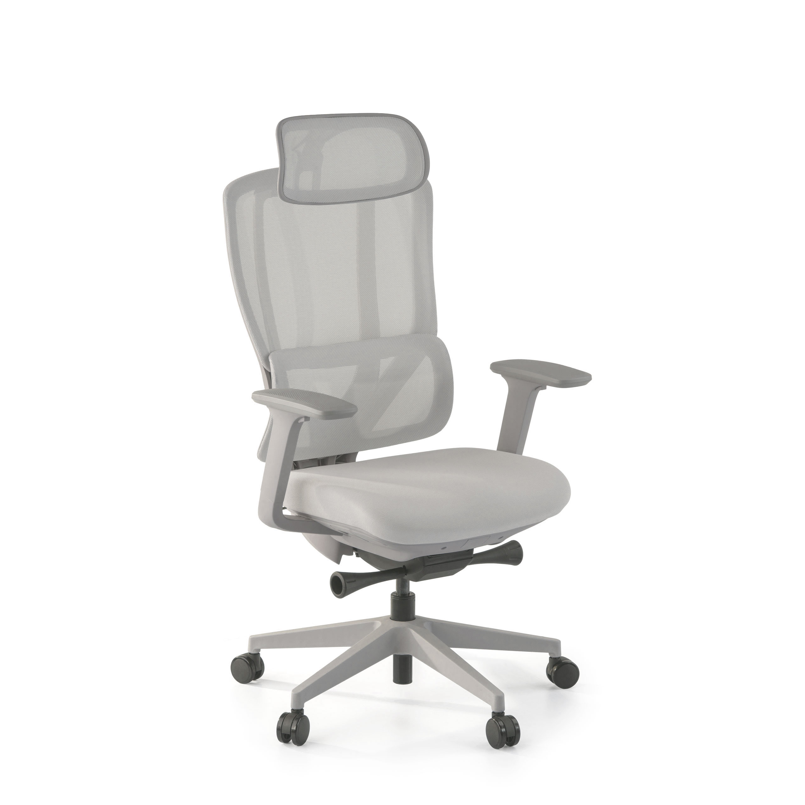 Ergonomischer Bürostuhl mit Kopfstütze AeroFlow white, zertifiziert