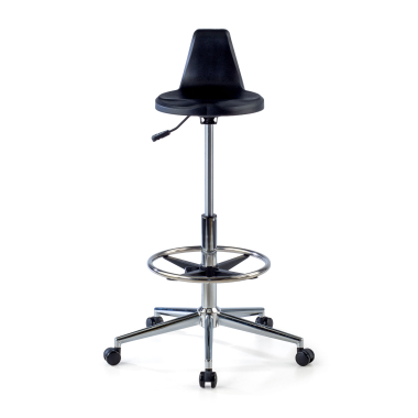 arbeitshocker schwarz polytec kunststoff ohne armlehnen 3