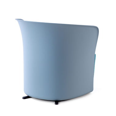 wartezimmerstuhl blau duomo stoff feste armlehnen 8