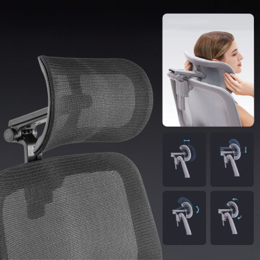 ergonomischer burostuhl schwarz erghos x2 netzstoff 5d verstellbare armlehnen doppelte lordosenstutze kopfstutze ausziehbare fussstutze 5