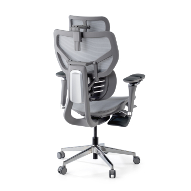 ergonomischer burostuhl grau erghos x3 netzstoff 5d verstellbare armlehnen doppelte lordosenstutze kopfstutze 13