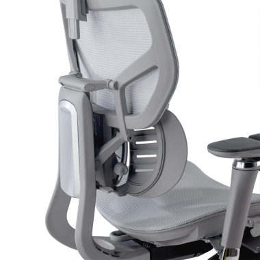 ergonomischer burostuhl grau erghos x3 netzstoff 5d verstellbare armlehnen doppelte lordosenstutze kopfstutze 10