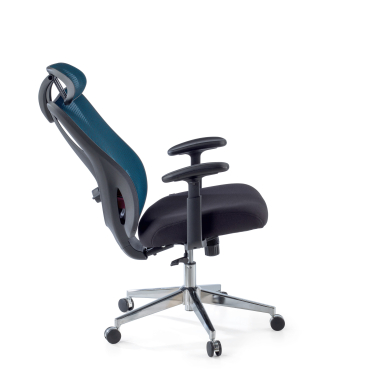 ergonomischer burostuhl blau matrix netzstoff bewegliche armlehnen lordosenstutze kopfstutze 5