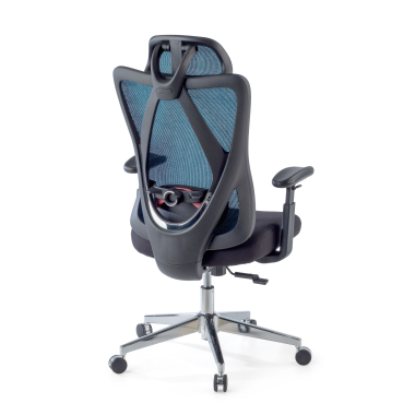ergonomischer burostuhl blau matrix netzstoff bewegliche armlehnen lordosenstutze kopfstutze 8