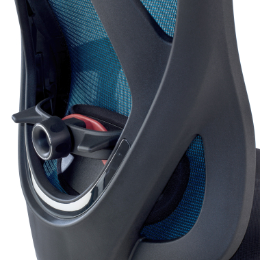 ergonomischer burostuhl blau matrix netzstoff bewegliche armlehnen lordosenstutze kopfstutze 6
