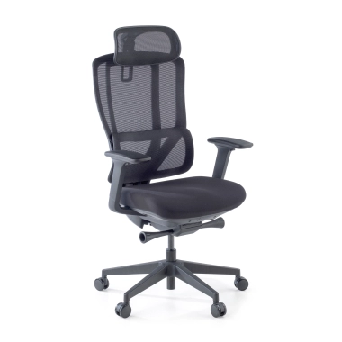 Ergonomischer Bürostuhl mit Kopfstütze AeroFlow black, zertifiziert