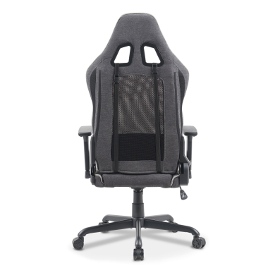 gaming stuhl grau breeze stoff bewegliche armlehnen kopfstutzen kissen kopfstutze 8