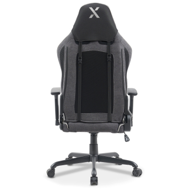 gaming stuhl grau breeze stoff bewegliche armlehnen kopfstutzen kissen kopfstutze 11