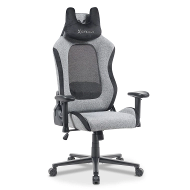 Gamingstuhl mit massagefunktion, atmungsaktiver Stoff, klappbare Armlehnen