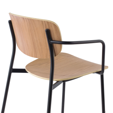konferenzstuhl naturholz mit armlehnen holz holz feste armlehnen 5