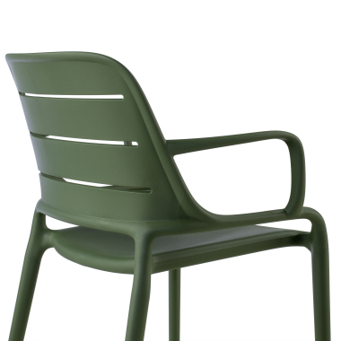 Stapelstuhl aus Polypropylen Helda mit Armlehnen