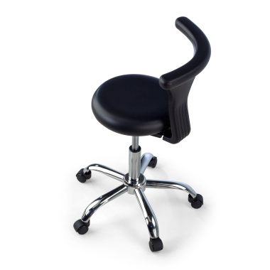 arbeitshocker schwarz clinicpro kunststoff ohne armlehnen 5