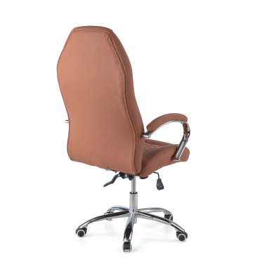 chefsessel braun pioneer kunstleder gepolsterte armlehnen 6