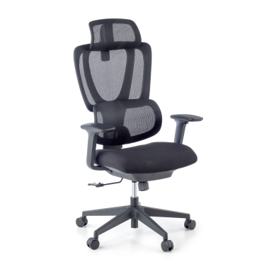 ergonomischer burostuhl schwarz essenza netzstoff 3d verstellbare armlehnen doppelte lordosenstutze kopfstutze 1