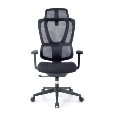 ergonomischer burostuhl schwarz essenza netzstoff 3d verstellbare armlehnen doppelte lordosenstutze kopfstutze 3