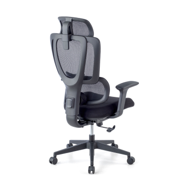 ergonomischer burostuhl schwarz essenza netzstoff 3d verstellbare armlehnen doppelte lordosenstutze kopfstutze 5