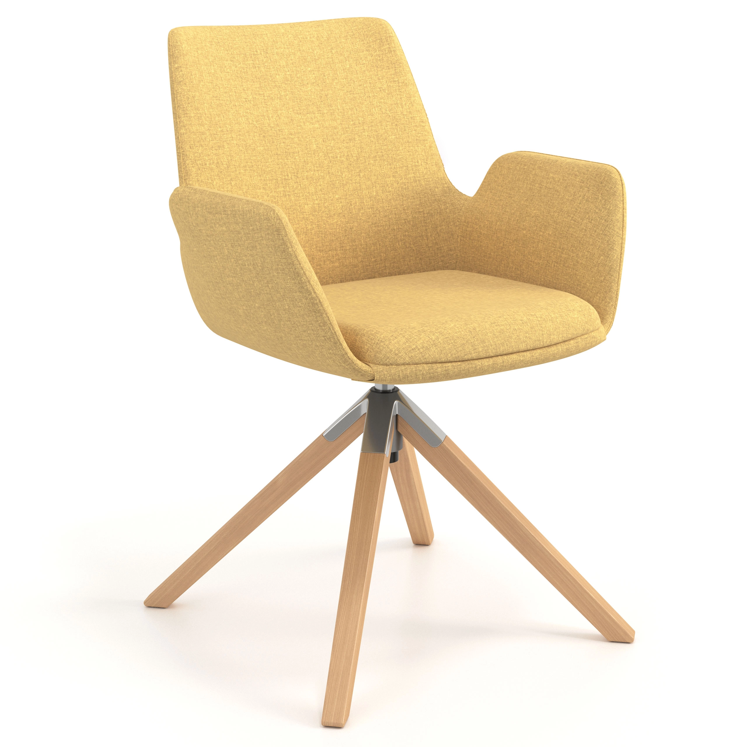 Skandinavischer Stuhl Glamm, Holzbeine, Zertifiziert