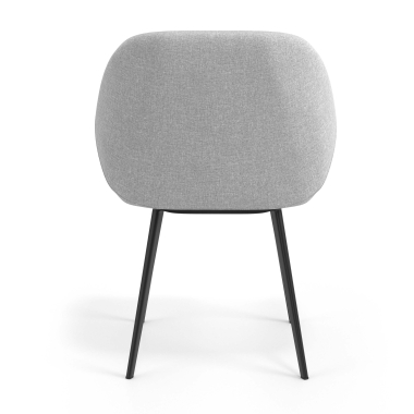 besucherstuhl schwarz hellgrau 4 fusse stoff gepolsterte armlehnen 6