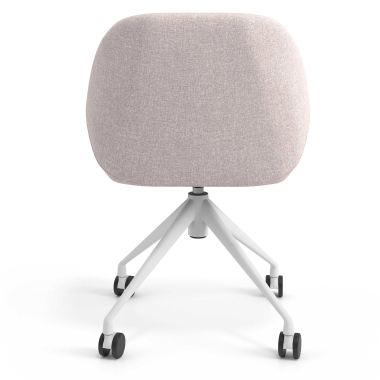 besprechungsstuhl weiss beige drehbar mit rollen stoff gepolsterte armlehnen 6
