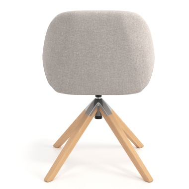 besprechungsstuhl beige drehbar holz stoff gepolsterte armlehnen 6