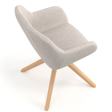 besprechungsstuhl beige drehbar holz stoff gepolsterte armlehnen 7