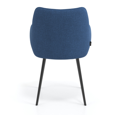 besucherstuhl schwarz blau 4 fusse stoff gepolsterte armlehnen 6