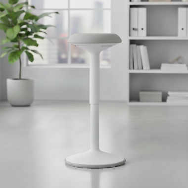 ergonomischer hocker weiss grau activepro stoff ohne armlehnen 2