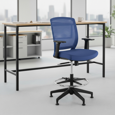 ergonomischer hocker blau hocker netzstoff 1d verstellbare armlehnen 2