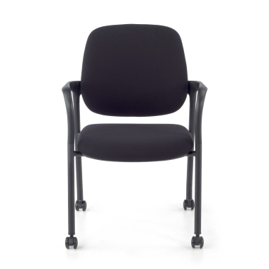 konferenzstuhl schwarz mit armlehnen stoff feste armlehnen 3