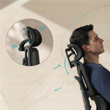 ergonomischer burostuhl schwarz sense ultra netzstoff 4d verstellbare armlehnen lordosenstutze kopfstutze ausziehbare fussstutze 5