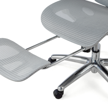 ergonomischer burostuhl grau sense ultra netzstoff 4d verstellbare armlehnen lordosenstutze kopfstutze ausziehbare fussstutze 13