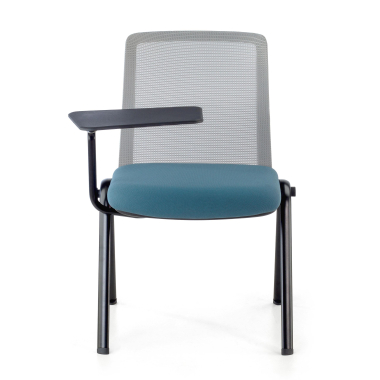 stuhl mit schreibplatte blau schreibtischstander netzstoff ohne armlehnen 6