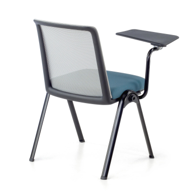 stuhl mit schreibplatte blau schreibtischstander netzstoff ohne armlehnen 8