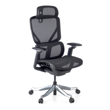 ergonomischer burostuhl schwarz aerofit schwarzes gestell netzstoff 4d verstellbare armlehnen doppelte lordosenstutze kopfstutze 1