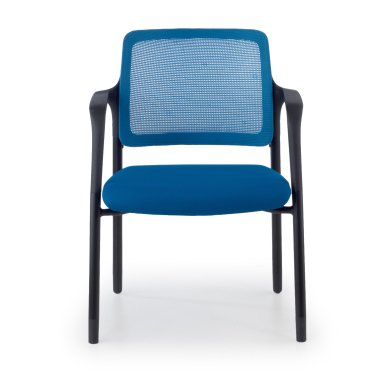 besucherstuhl blau mit armlehnen netzstoff feste armlehnen 3