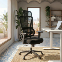 Ergonomischer Bürostuhl mit Kopfstütze Orbit, Lendenwirbelstütze