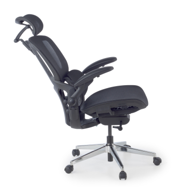 ergonomischer burostuhl schwarz erghos one mit kopfstutze netzstoff 3d verstellbare armlehnen doppelte lordosenstutze kopfstutze 4