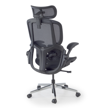 ergonomischer burostuhl schwarz erghos one mit kopfstutze netzstoff 3d verstellbare armlehnen doppelte lordosenstutze kopfstutze 12