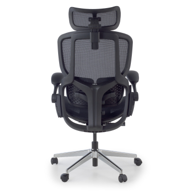 ergonomischer burostuhl schwarz erghos one mit kopfstutze netzstoff 3d verstellbare armlehnen doppelte lordosenstutze kopfstutze 11
