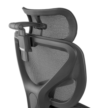 ergonomischer burostuhl schwarz erghos air stoff 3d verstellbare armlehnen lordosenstutze kopfstutze 10
