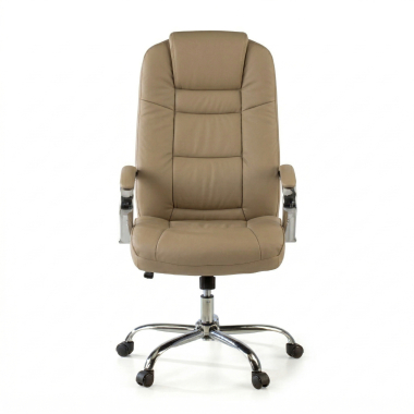 chefsessel beige adana kunstleder gepolsterte armlehnen 5